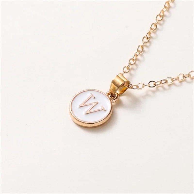 New Fashion Personalized 26 Initials Charm Necklace For Women Men Premium Design Name Necklace Ladies Jewelry Gift