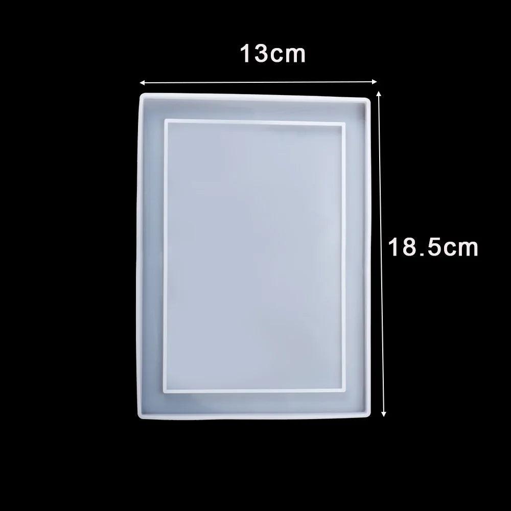 Rectangle Photo Frame Silicone Mold Oval Shape Ornaments Epoxy Resin Mould for DIY Epoxy Resin Mold Crafts Table Home Decoration