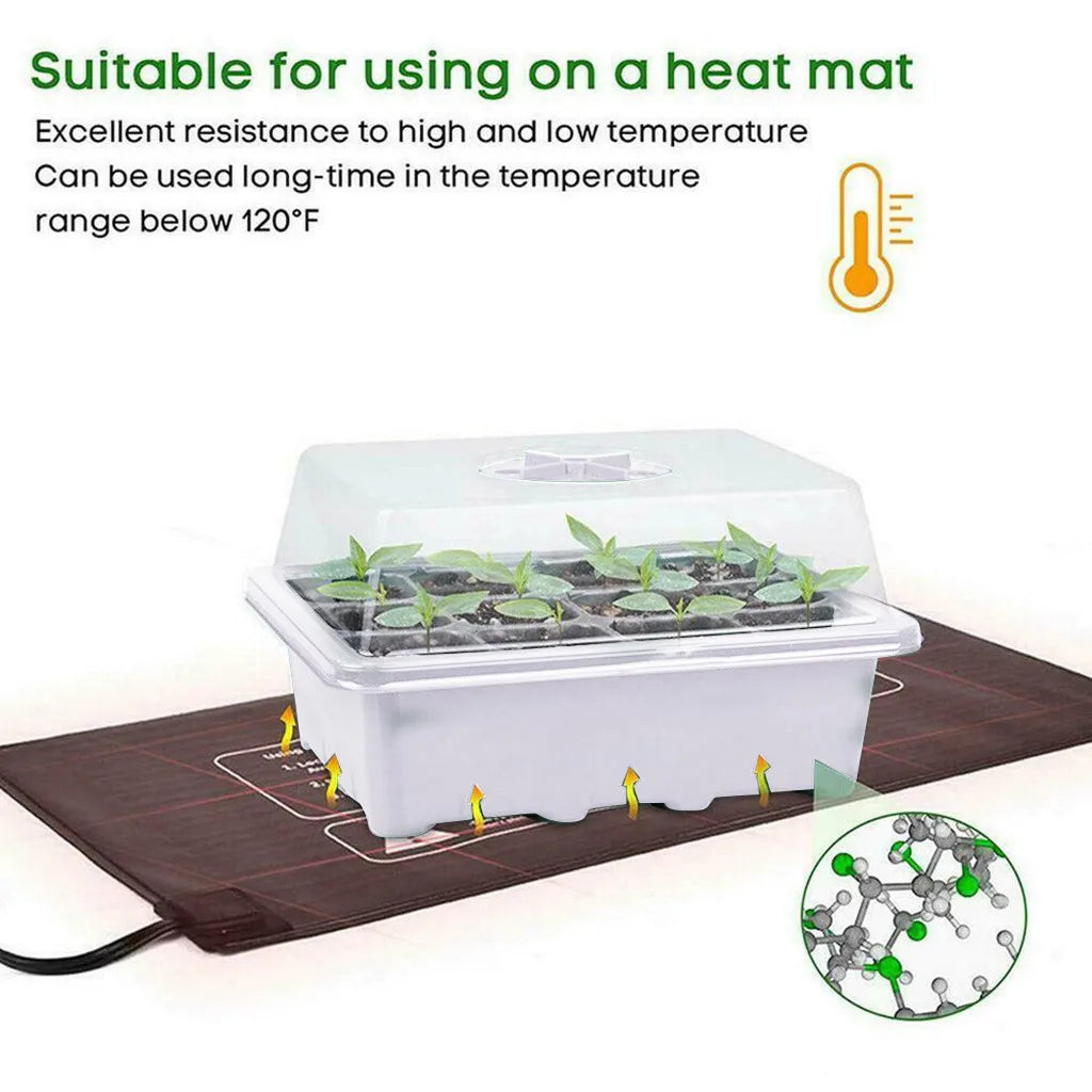 12 Hole Plant Seed Grows Box Nursery Seedling Garden Yard Tray Hot Seed Th Box Convenient For Daily Use Sowing Tray New