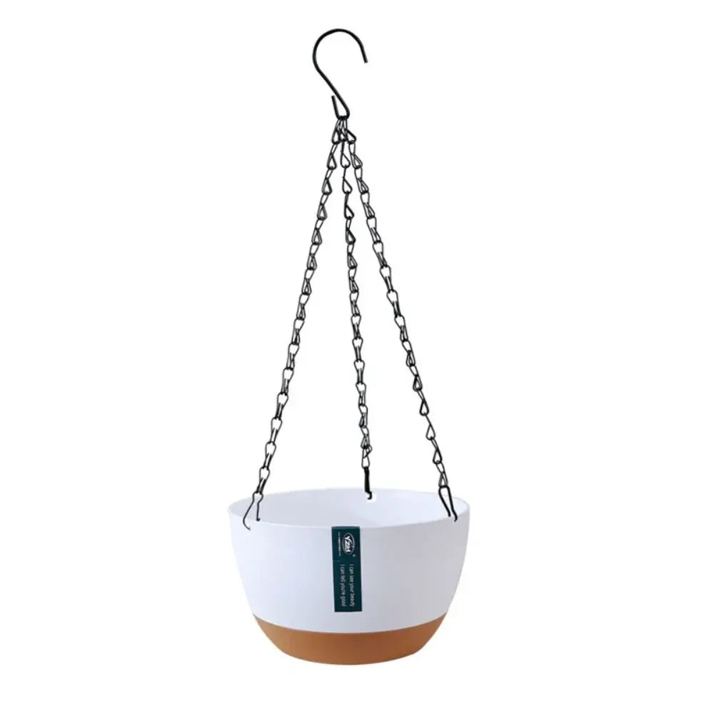 1 PCS Durable Self-Watering Hanging Planters Thickened Plastic Hydroponic Plant Pot With Removable Tray