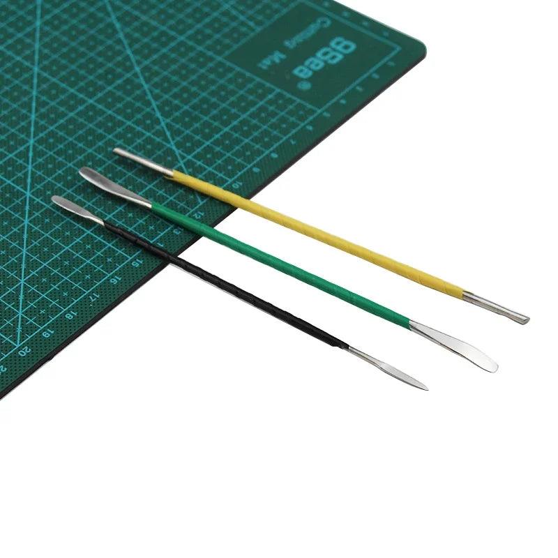 Stainless Steel Pottery Sculpture Carving Knife Polymer Soft Pottery Clay Ceramics Sculpting Modeling Making Tools 3Pcs/Set