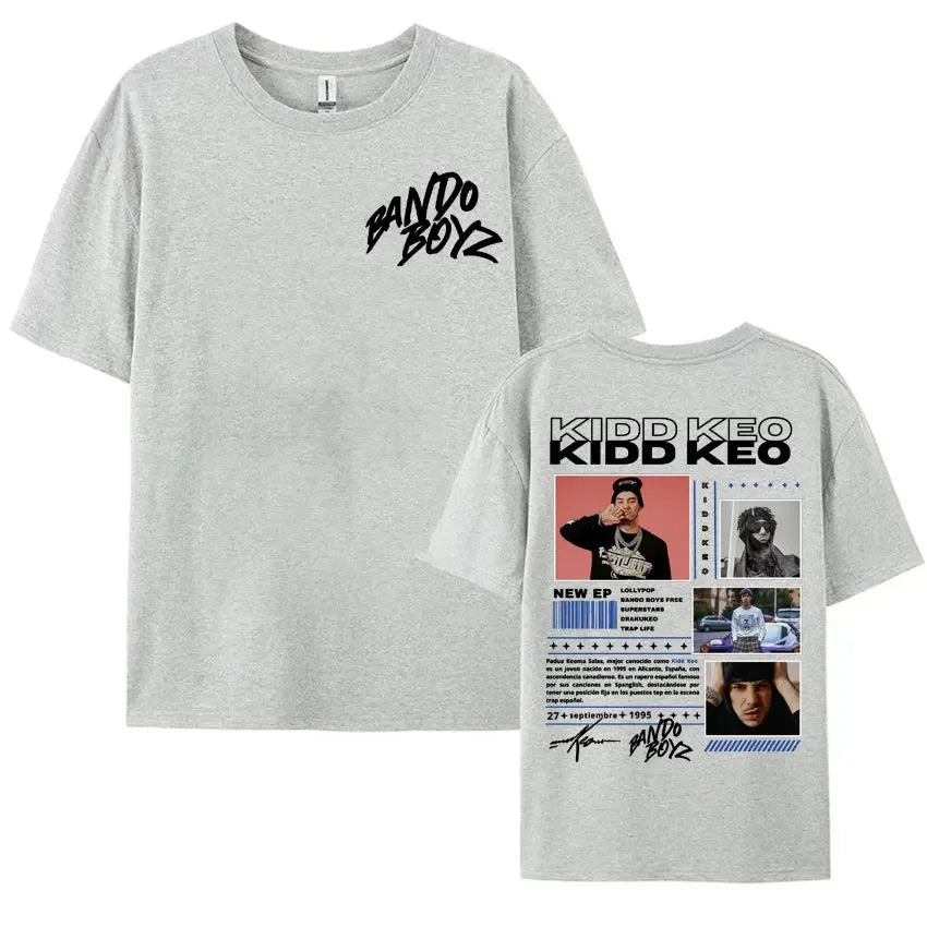 Kidd Keo Bando Boyz Tour Merch T Shirt for Women Hip Hop Punk Street Style Casual Tee