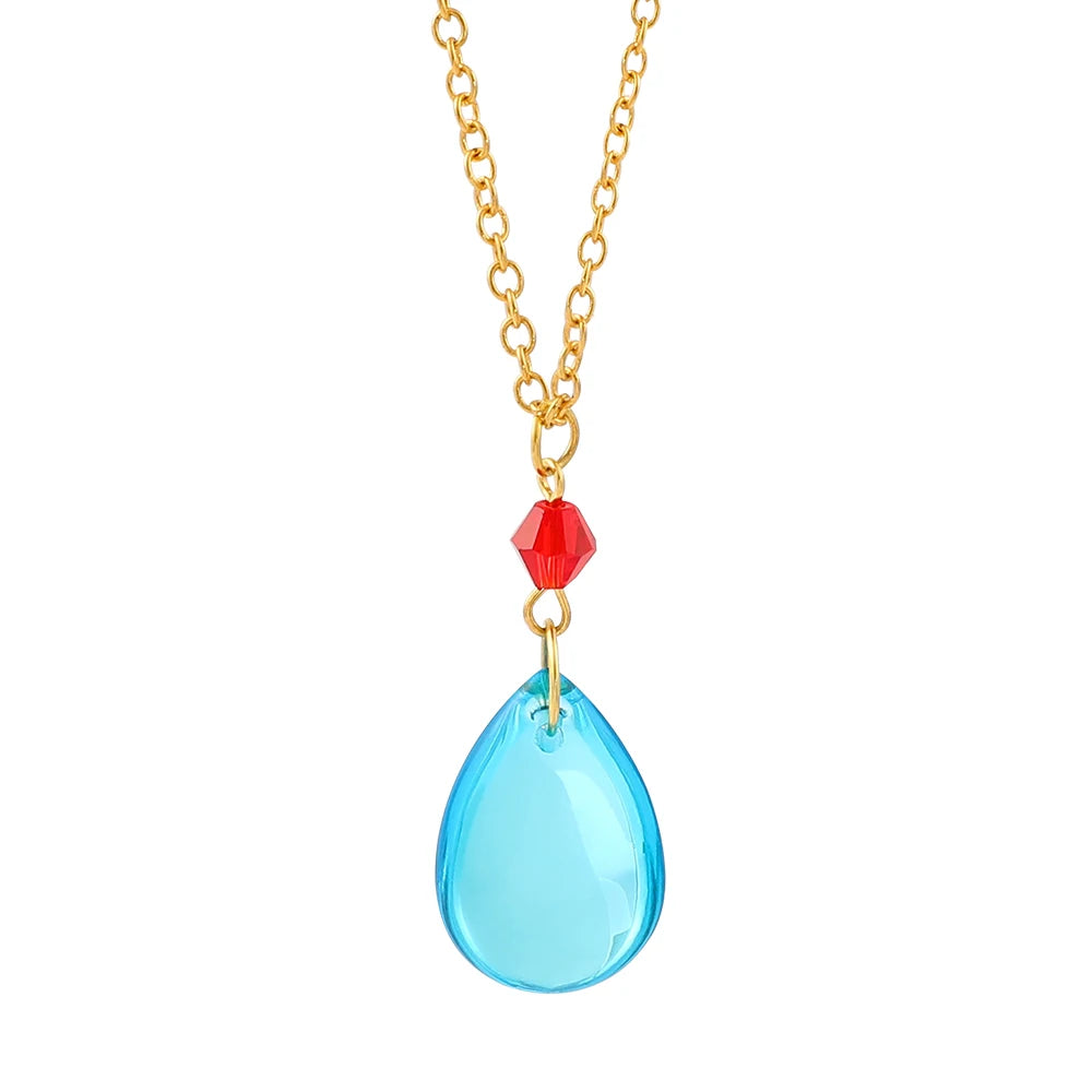 New Cartoon Howl's Moving Castle Necklace Magicians Howl Blue Costumes Pendant Necklaces Cosplay Jewelry