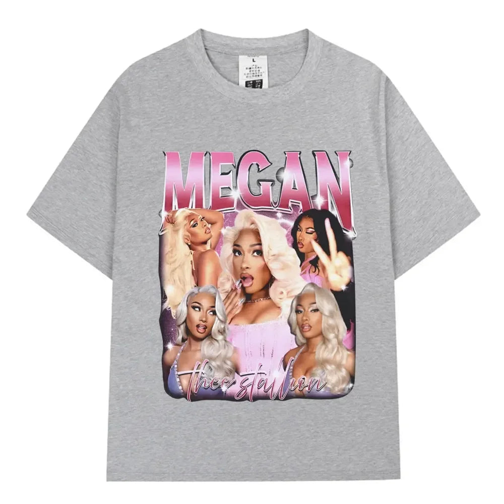 Megan Thee Stallion Hot Girl Summer Tour Graphic Print Cotton T Shirt for Women