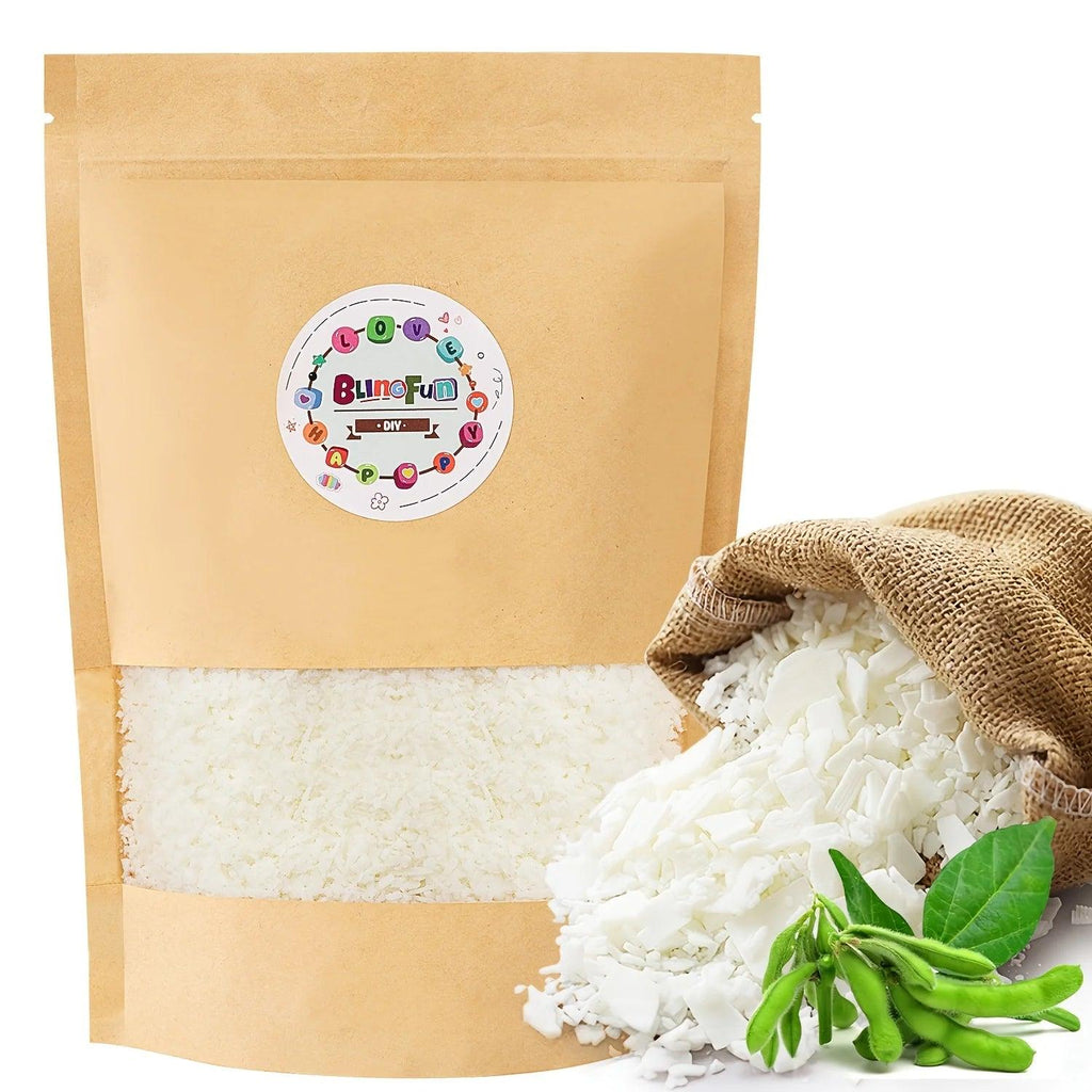 BlingFun 1/2/5LB Soy Wax/White Beeswax, 100% No Harmful Additives Candle Wax , For Making Scented Candles and Wax Crafts Product