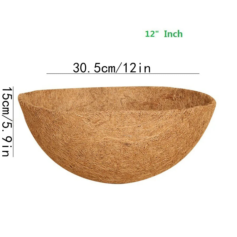 New Coconut Brown Hanging Basket, Coconut Cloth Cushion, Flower Basket, Orchid Potting, Natural Material, Round Balcony Flower P
