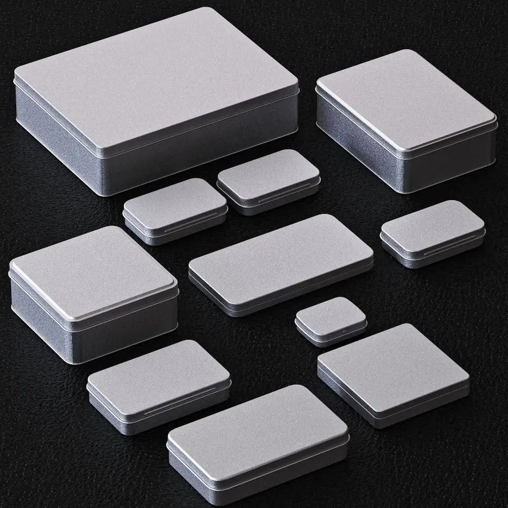 1/2Pcs Aluminum Tin Jar Square Shape Cosmetic Container Refillable Metal Bottles Cream Balm Nail Candle Candy Packaging Box - Winord