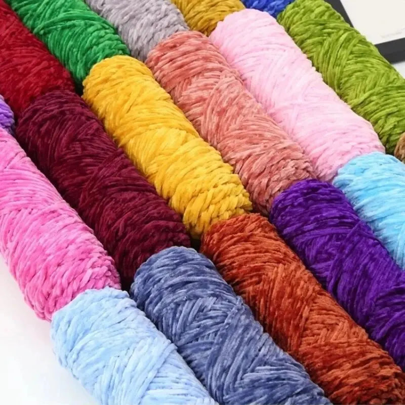 250g Baby Plush Yarns Soft Chenille Yarn for Knitting DIY 100% Polyester Velvet Yarn Hand-Knitted Sweater Amigurumi Accessories