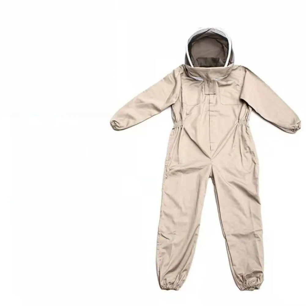 Anti-Bee Protective Clothing Beekeeper Jumpsuit Thickened Leather Glove Zipper Space Suit Sheepskin Glove Beekeeping Equipment