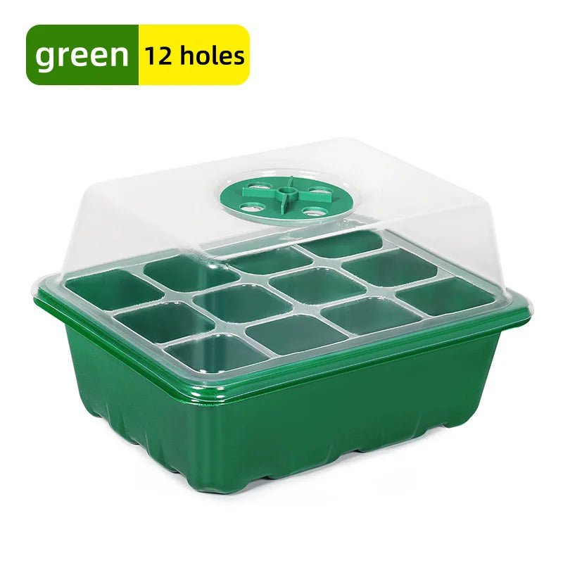Plastic Seedlings Trays Seed Starter Tray Adjustable Ventilation Humidity Seedlings Germination Tray For Seeds Growing Starting