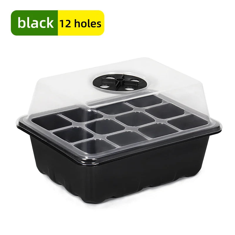 Plastic Seedlings Trays Seed Starter Tray Adjustable Ventilation Humidity Seedlings Germination Tray For Seeds Growing Starting