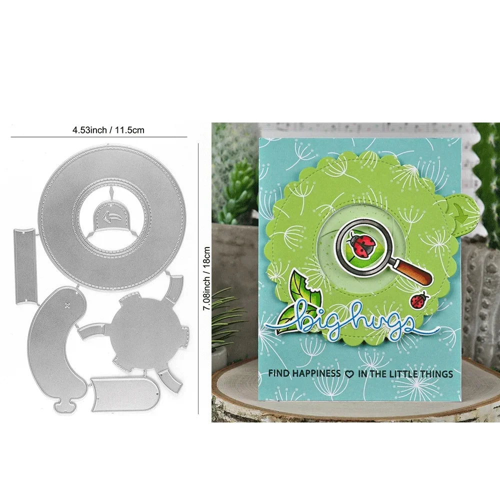 Magic Iris Camera Pull Tab Bundles Clear Stamps And Metal Cutting Dies For DIY Craft Making Card Scrapbooking Decoration