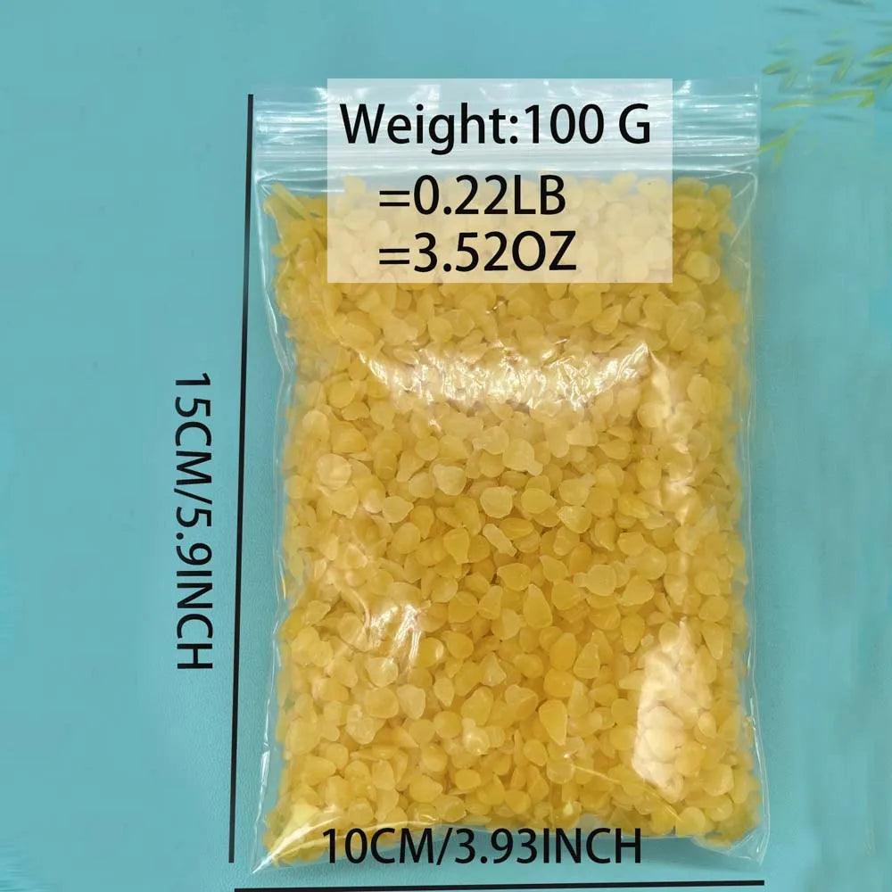 100g Pure Yellow White Beeswax Granules DIY Candle Making Supplies Waxing Candle Wick Raw Material Handmade Gift Material