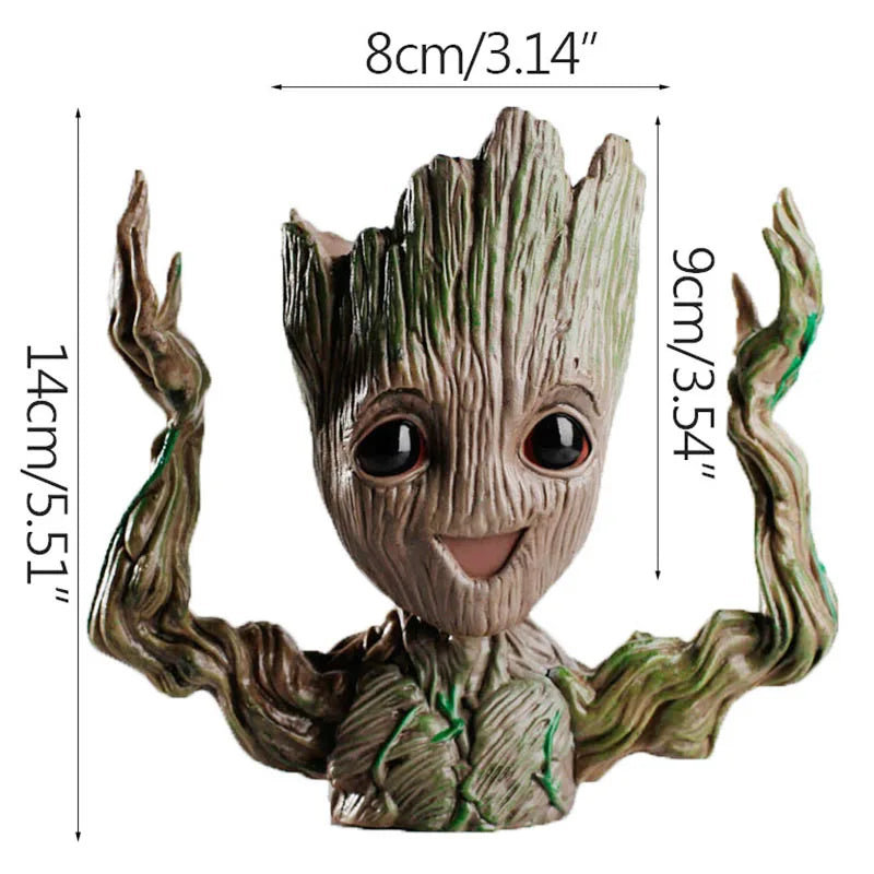 Groot Flower Pot Groot Flower Home Decoration Vases Multifunction Ornaments Arrangement Action Character Figurine Pen Holder