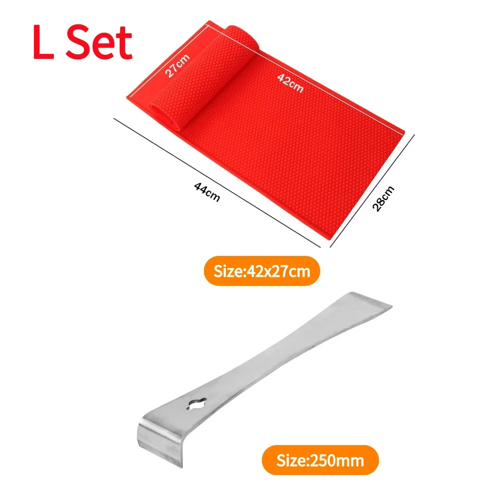 2pcs Beewax Foundation Sheet Mould Flexible Beeswax Foundation Press Mold Silicone Harmless Handmade Durable Beeswax Making Tool