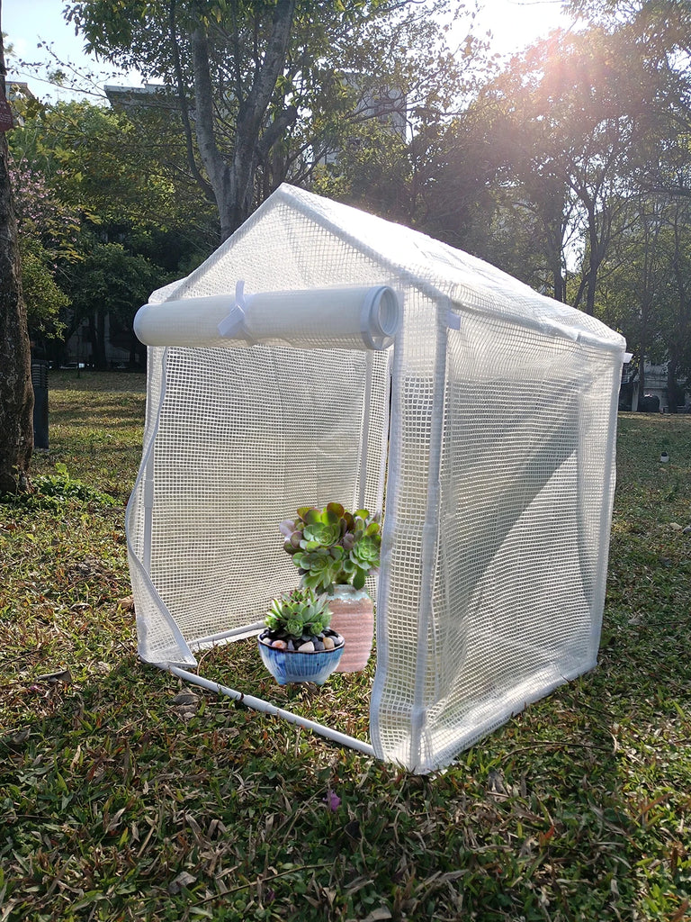 Portable greenhouse rain shelter suitable for indoor and outdoor use in courtyards - easy to install PVC transparent cover that