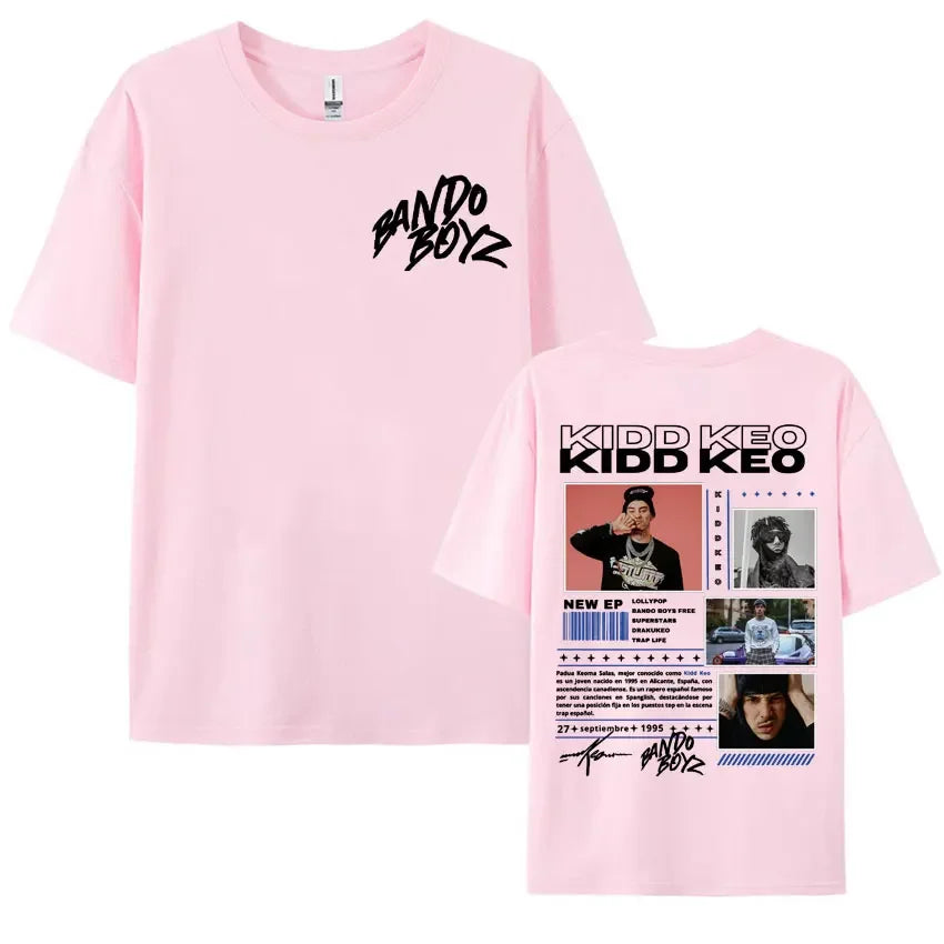 Kidd Keo Bando Boyz Tour Merch T Shirt for Women Hip Hop Punk Street Style Casual Tee