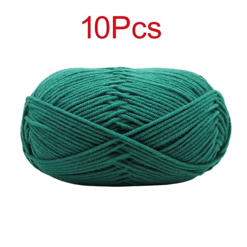 10 Pieces Multi Color Cotton Knitting Yarn Soft Warm Crocheting Yarn for Hand Knit Sweaters Hats Scarves Blankets Amigurumi