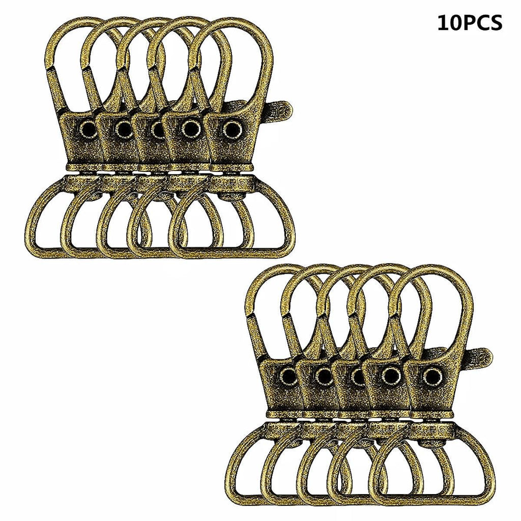 10PCS Swivel Hook Key Chain Clip Hook D-Ring Clip Lanyard Hardware for Keychain Making Lanyard Making Wallet Hardware DIY Crafts