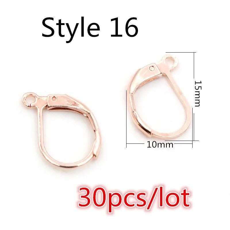 (Never Fade) High Quality 316 Stainless Steel DIY Earring Findings Clasps Hooks Jewelry Making Accessories Earwire