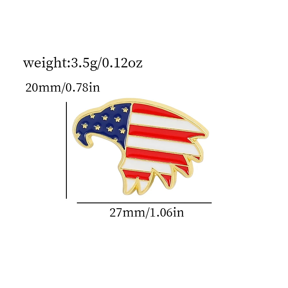 American Flag Series Brooch Flag Cross Metal Enamel Badge Clothing Backpack Lapel Pin Jewelry Accessories Gift
