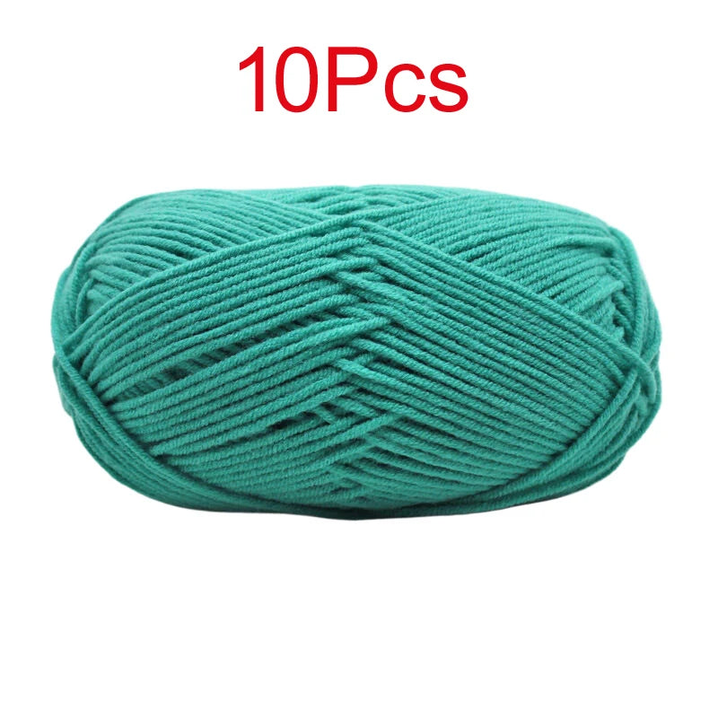 10 Pieces Multi Color Cotton Knitting Yarn Soft Warm Crocheting Yarn for Hand Knit Sweaters Hats Scarves Blankets Amigurumi