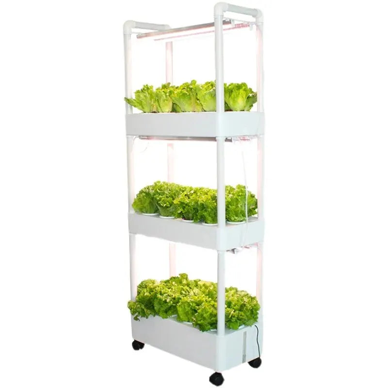 Hydroponics Growing System Indoor Garden Kit,3 Layers 42 Pods Hydroponic Planter with Led Light for Vegetable Strawberry Herb