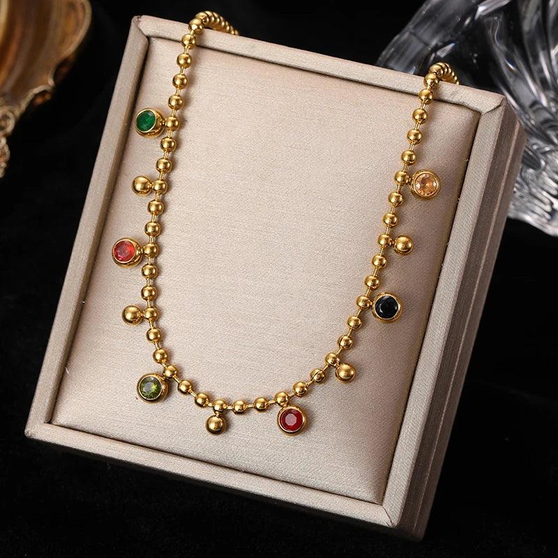 EILIECK 316L Stainless Steel Pearl Heart Pendant Necklace For Women Gold Color Non-fading Charm Choker Jewelry Girls Party Gift