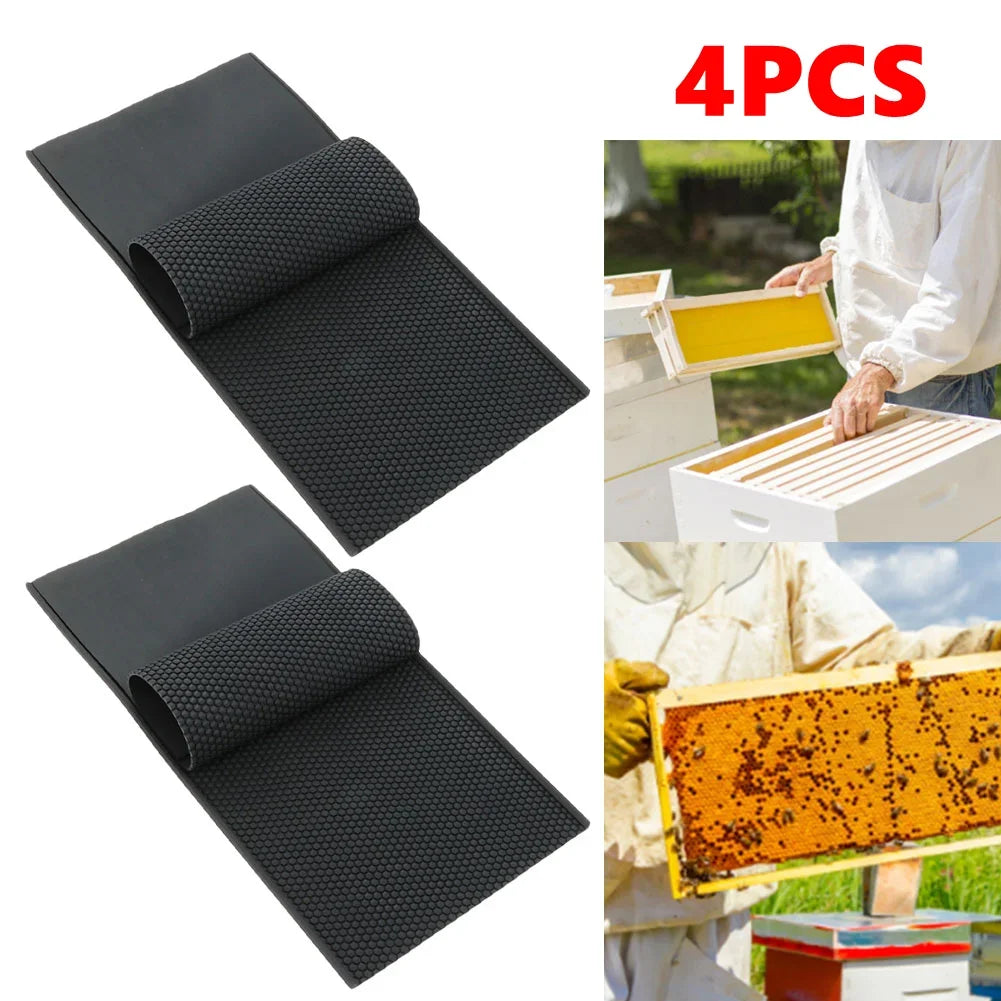 4/2pcs Beeswax Press Sheet Mould Flexible Beeswax Embosser Machine Mold Silicone Harmless Handmade Durable Beekeeper Accessories