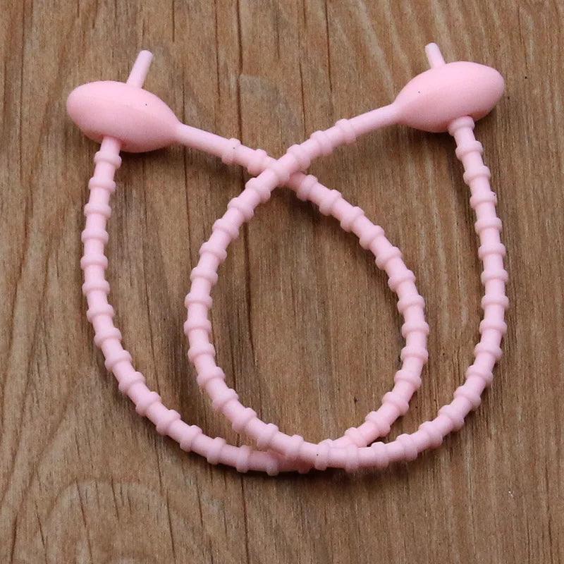 10Pcs/Lot 13 Color Silicone Reusable Bag Ties Twist Wire Fasten Cable Zip Tie Headset Data Line Universal Magic