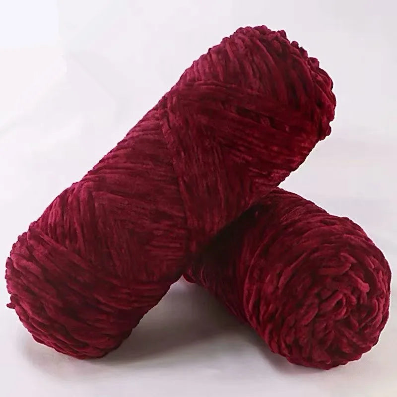 DIY Soft Chenille Yarn for Knitting and Crochet 100g 130M Polyester Velvet Amigurumi Dolphin Baby Plush