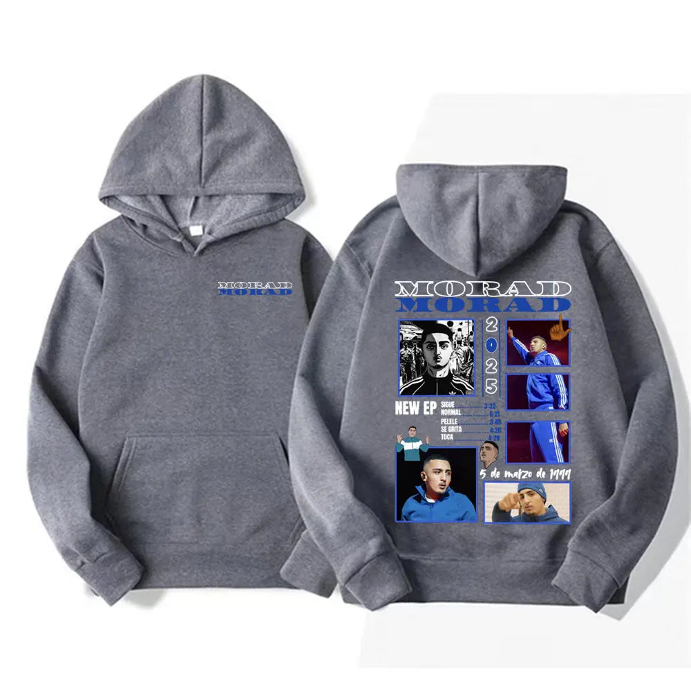 Rapper Morad MDLR 2025 Tour Merch Sweatshirts Men Fashion Hip Hop Pop Music Hoodies Unisex High Quality Casual Hoodie Streetwear