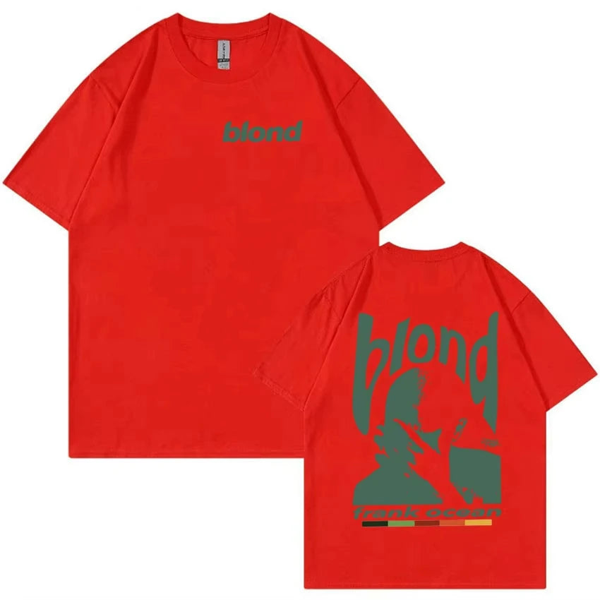 Rapper Frank Retro Graphic T Shirt Men's Hip Hop Ocean Album Oversized Cotton T-Shirt Unisex Y2K Blond Fashion