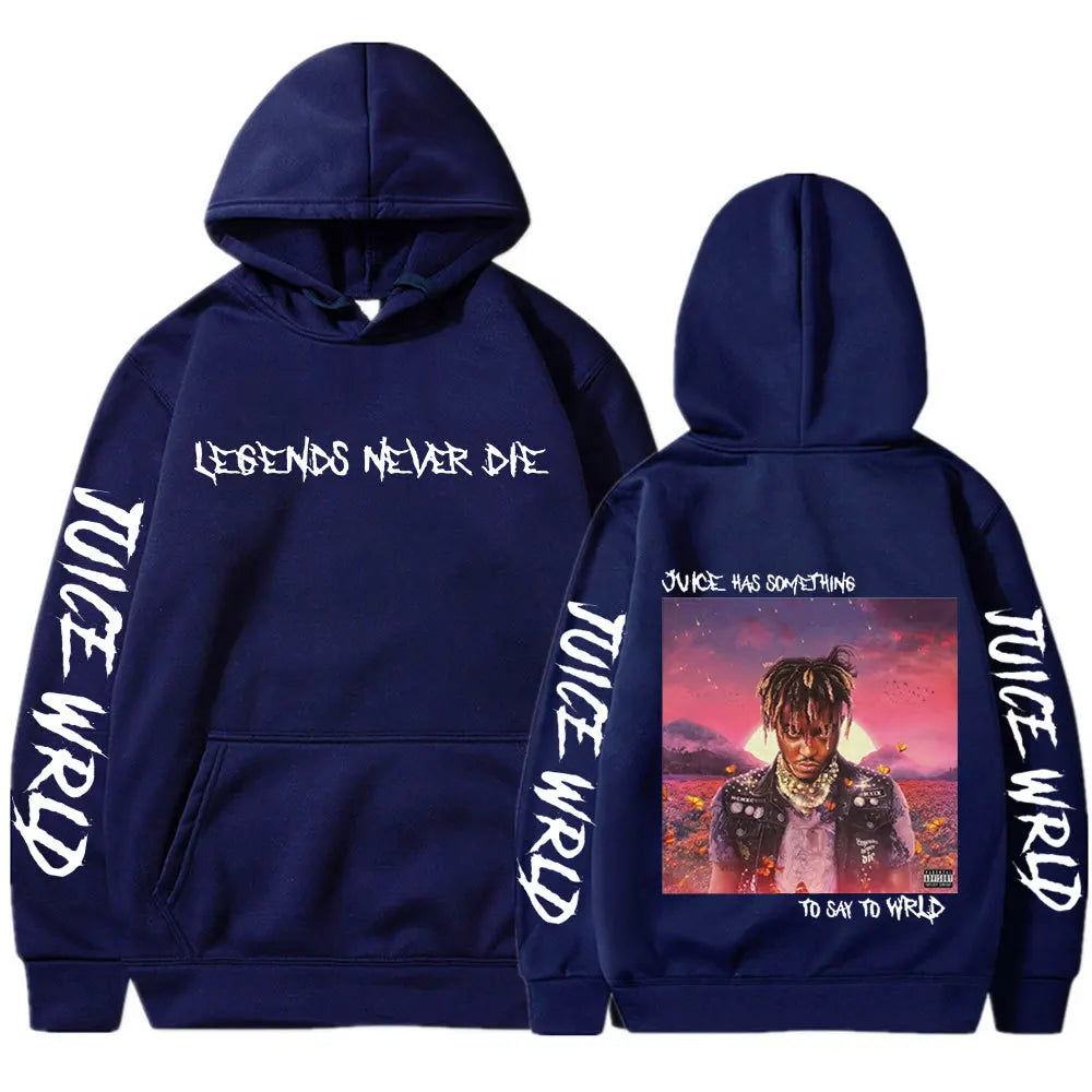 Juice WRLD Hoodies Men Women Hooded Sweatshirts Fashion Hip Hop Casual Pullovers Autumn Boys Girls Black Streetwear Juicewrld