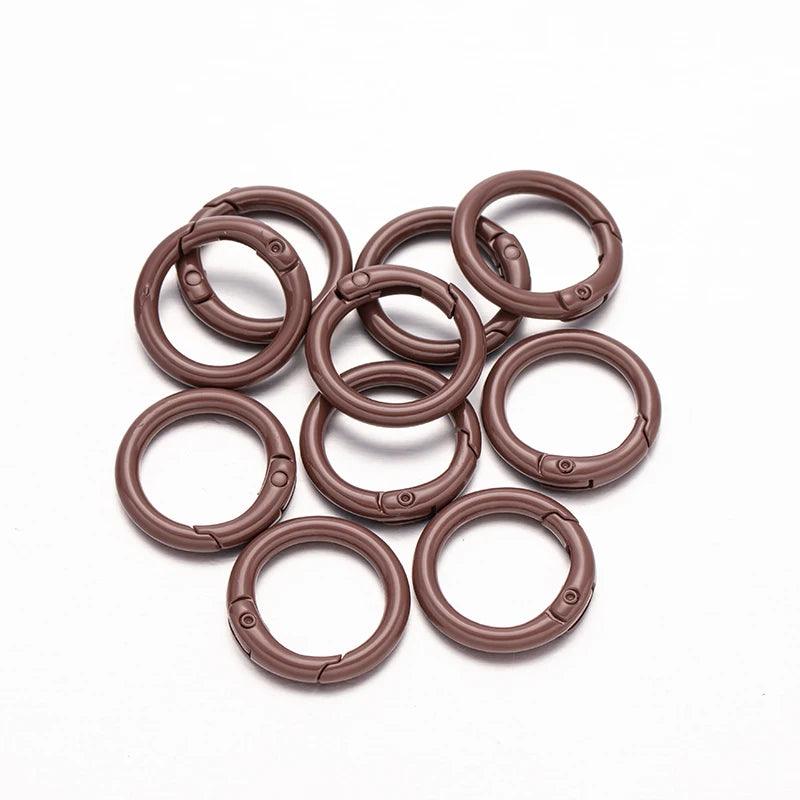 5Pcs/lot Metal O Ring Spring Clasps Openable Round Carabiner Keychain Bag Clips Hook Dog Chain Buckles Connector For DIY Jewelry