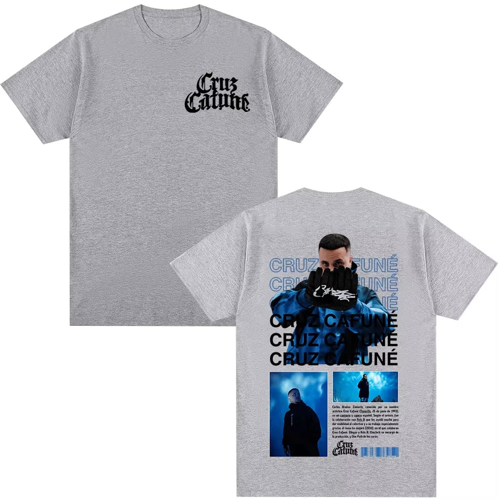 Cruz Cafune Hip Hop Album T-Shirt for Men and Women Casual Cotton Short Sleeve Streetwear Gift