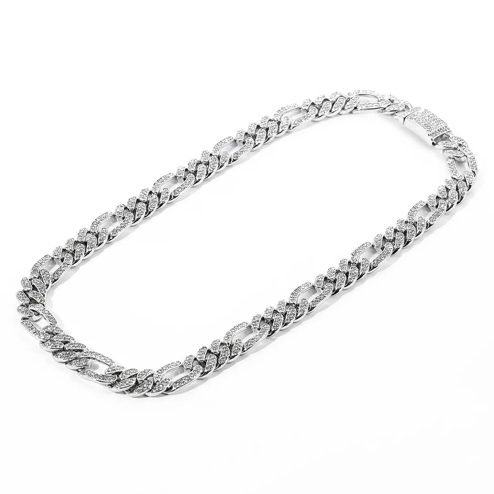 Men Women Hip hop Iced Out Bling Chain Necklace High quality width Miami Cuban Chain HipHop Necklaces Fashion Jewelry