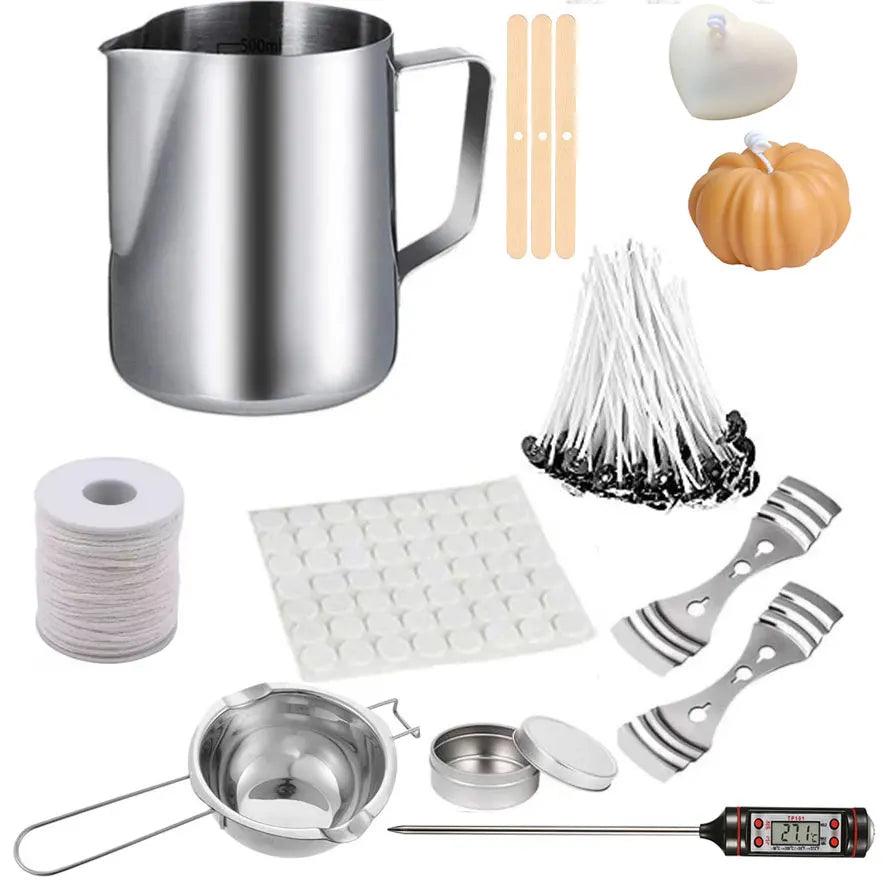 DIY Candle Mold Sets Candle Making Supplies Handmade Aromatherapy Candle Making Kit Candle Mold Pigment Soy Wax Core Tool Sets - Winord