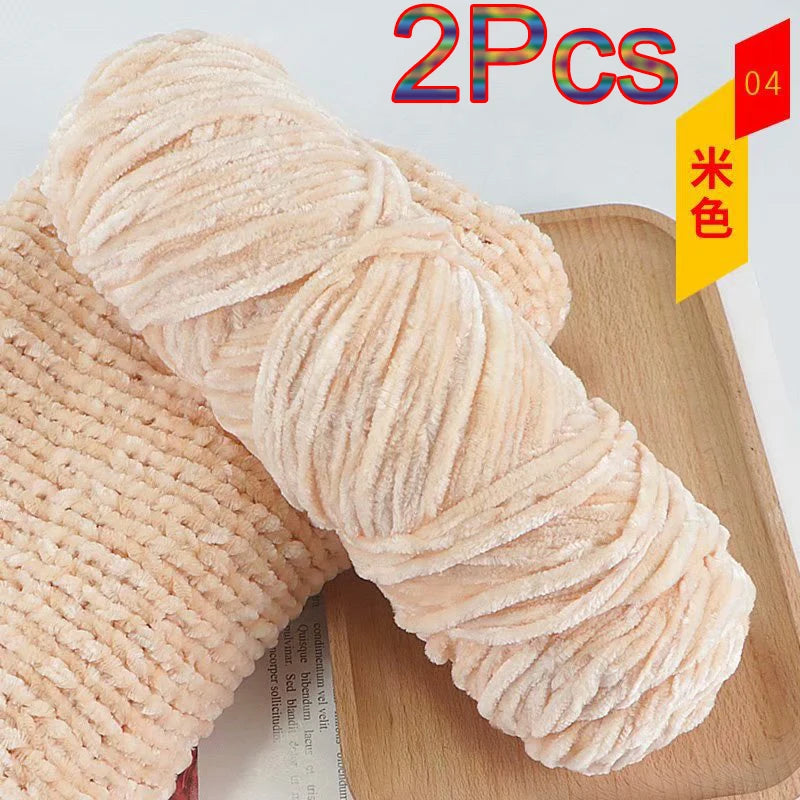 Chenille Velvet Yarn 100 Percent Polyester Amigurumi