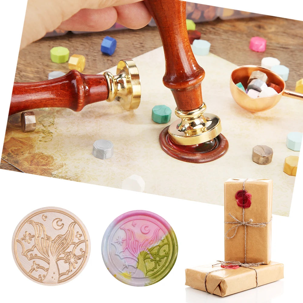 Retro Ocean Sealing Seal Wax Seal Stamp Head Flower Fire Paint For Wedding Invitation Gift Packaging Scrapbooking Card DIY