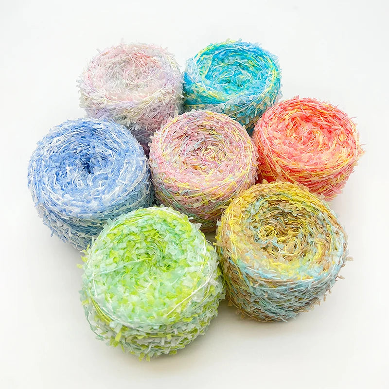 Gradient Polyester Yarn Butterfly Paper Knitting Crochet