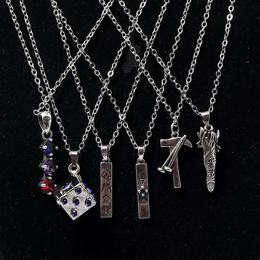 Anime Jujutsu Kaisen Fushiguro Toji Cosplay Necklace Sword Spear of Tianri Knife Pendant Necklaces for Women Men Jewelry Gift