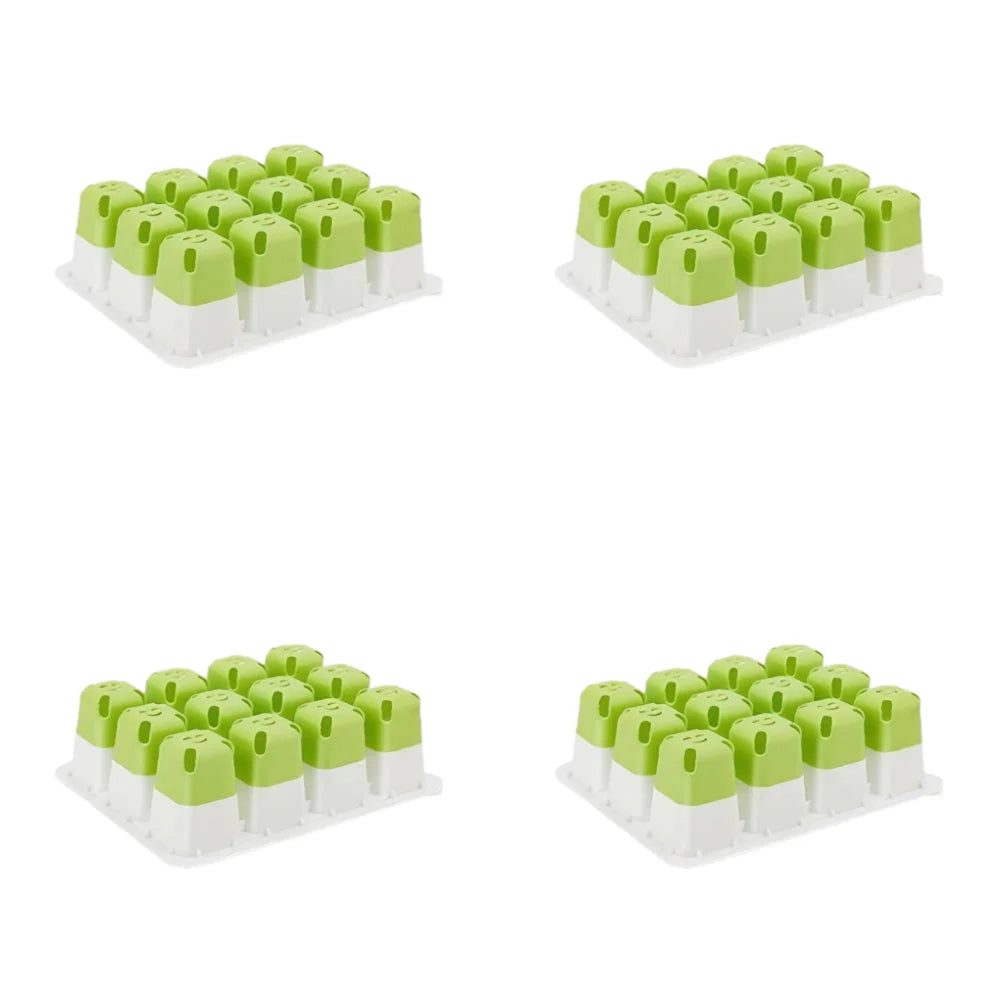 12 Holes Seed Starter Tray Soft Silicone Seedling Dish Breathable Reusable Thickening Plant Growth Tray Box for Indoor Garden