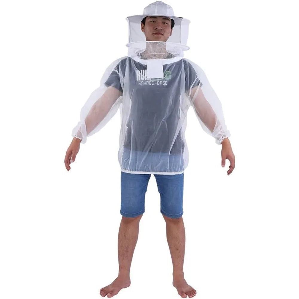 Professional Beekeeper Jacket Transparent Ultra-thin Lightweight Breathable Beekeeping Protective Suit Equipment