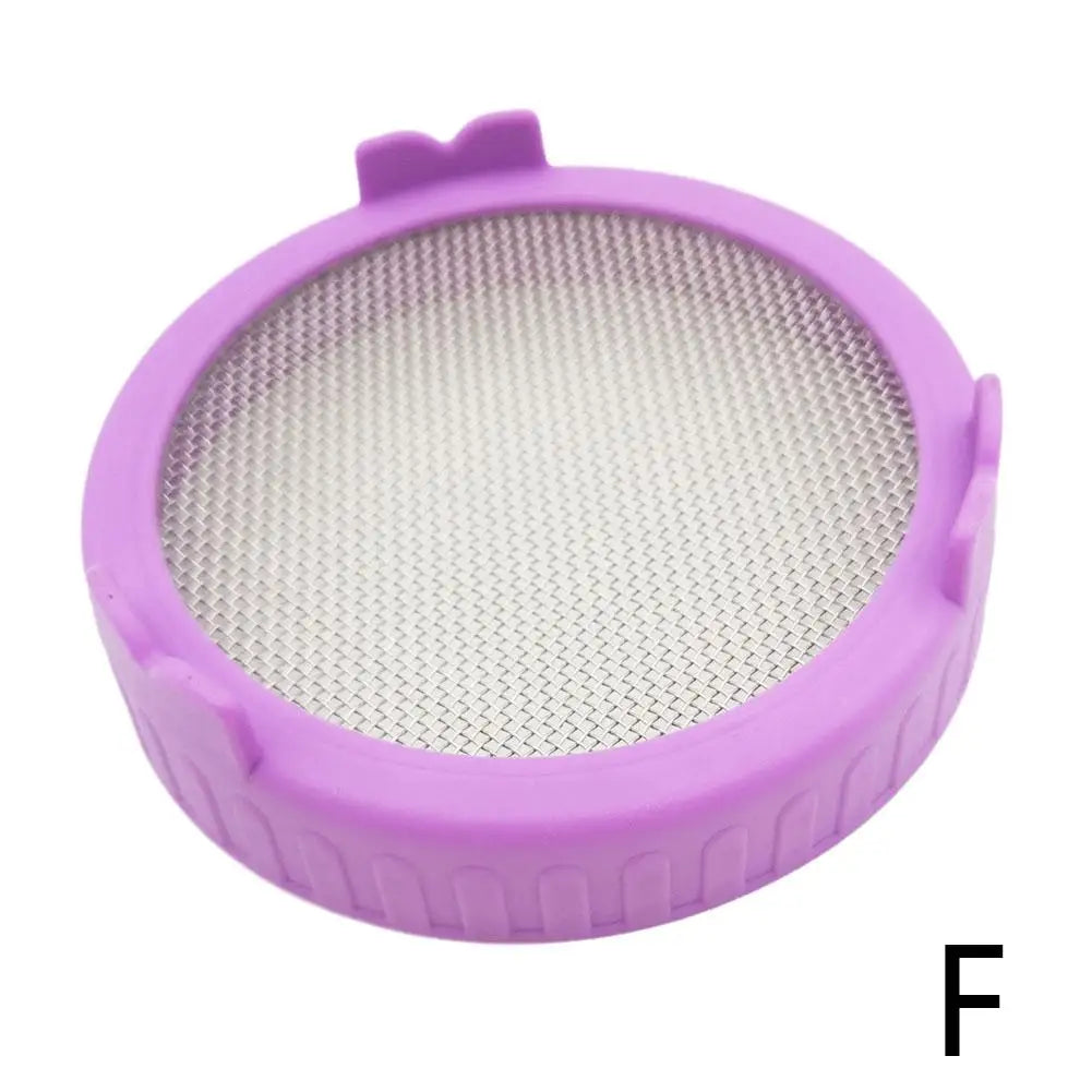 86mm Wide Mouth Sprouting Jar Plastic Bean Sprouting Cap Seedling Tray with Stainless Steel Screen Mesh Cover Sprout Maker ﻿
