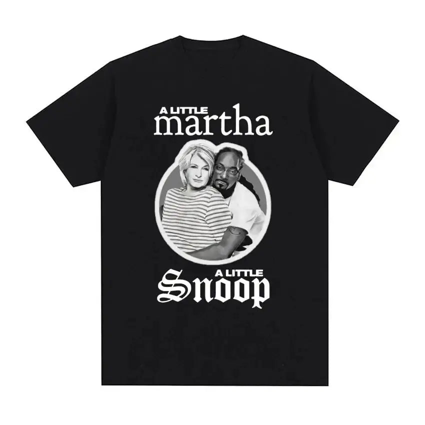 Funny Snoop Dogg Graphic Summer Fashion Cotton T-Shirt for Women Y2K Loose Crew Hip Hop Style