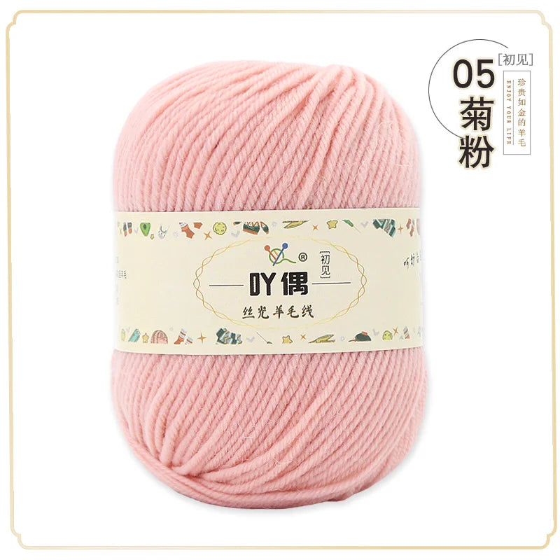 100 Percent Wool Yarn 50g Worsted Weight Soft Warm Crochet