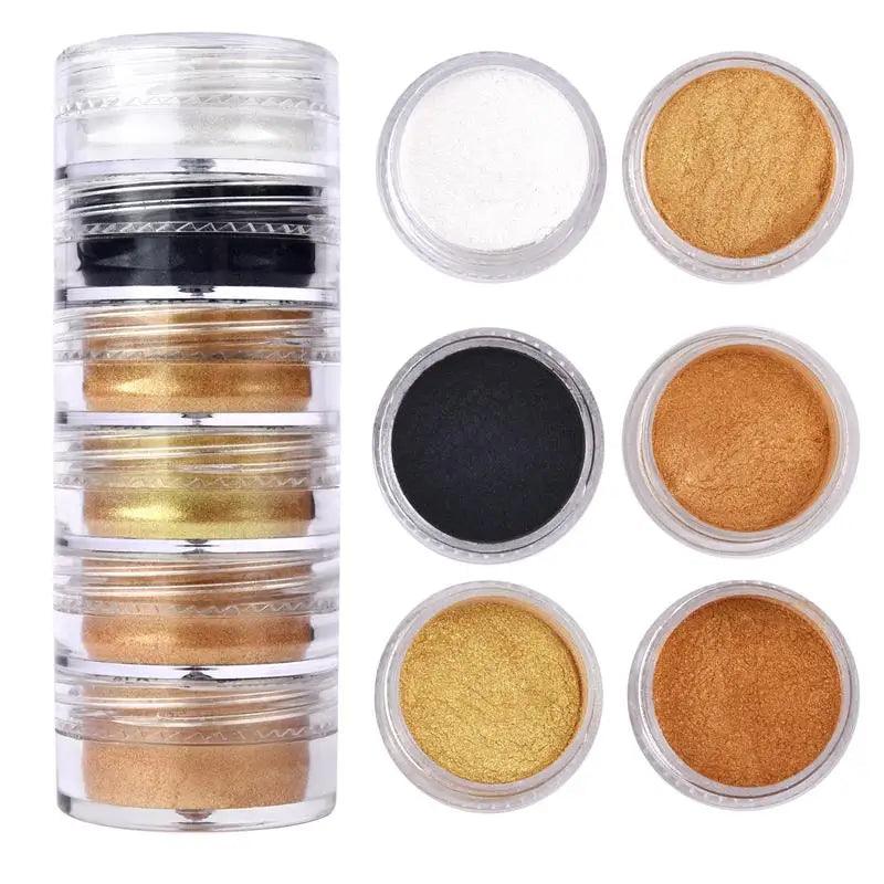 6 Colors/Set Pearlescent Powder Resin Pigment Natural Mica Mineral Powder DIY Epoxy Resin Dye Jewelry Making Makeup Supplies