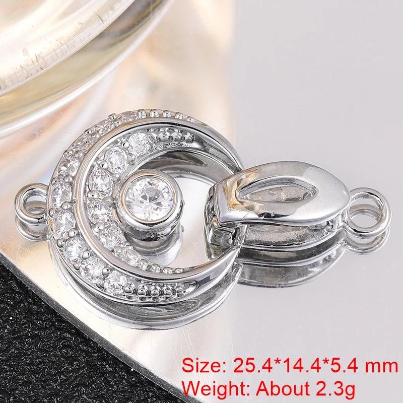 Juya 18K Gold Silver Plated Fasteners Accessories Creative Closure Lock Clasps For DIY Needlework Beads Pearls Jewelry Making