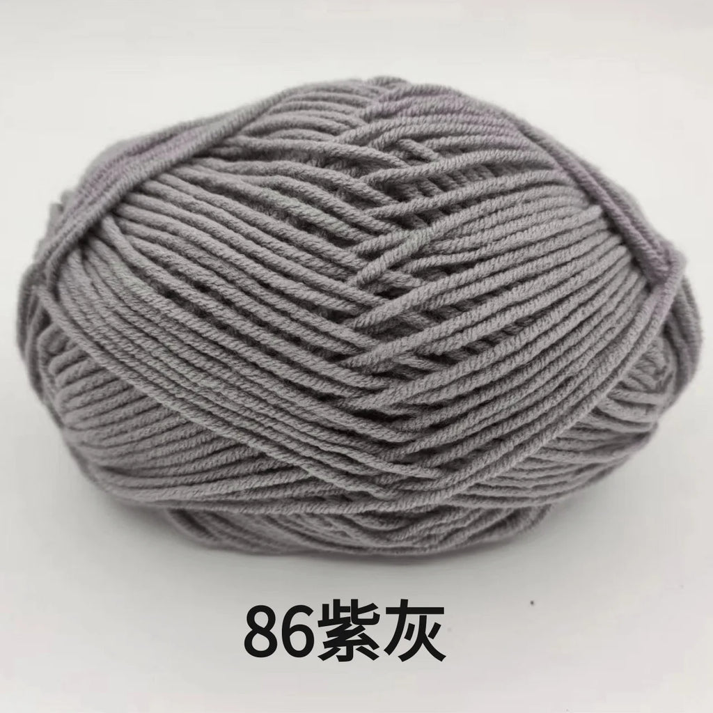 4ply Milk Cotton Knitting Yarn Set for Crochet Crafts and DIY Projects